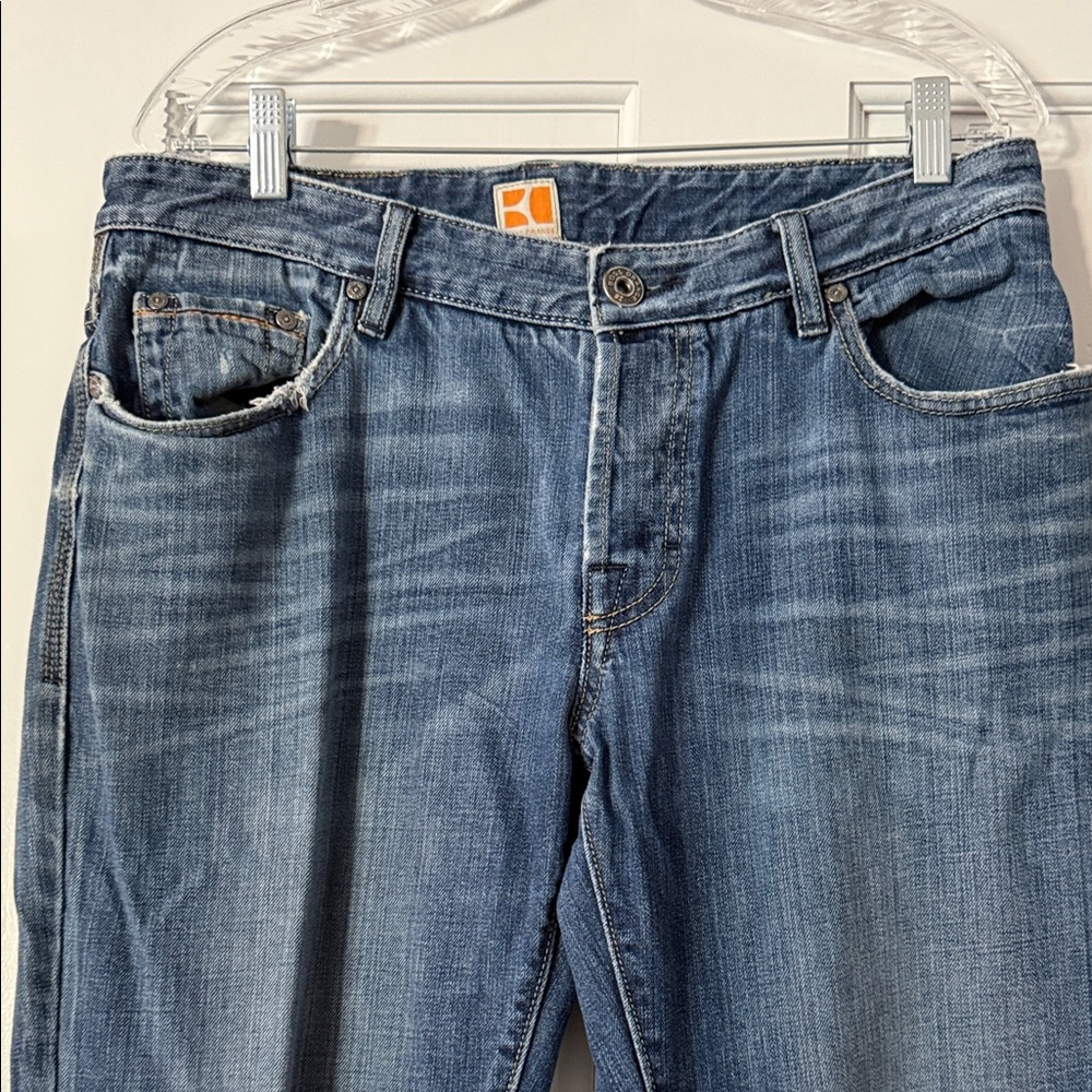 Boss Orange Hugo Boss Jeans Mens 36x34 Regular Fit Straight Leg Blue Denim Adult - Picture 2 of 12